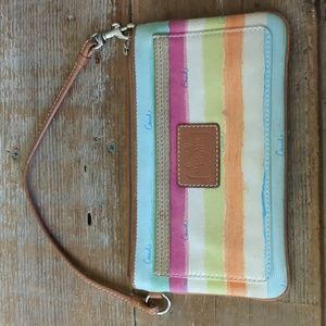 Coach Leatherware Watercolor Wristlet Clutch purse Handbag